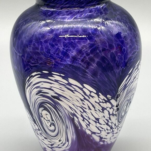 George Averbeck Art Glass Vase Signed 2008 Fire on the Mountain Studios - Picture 3 of 15